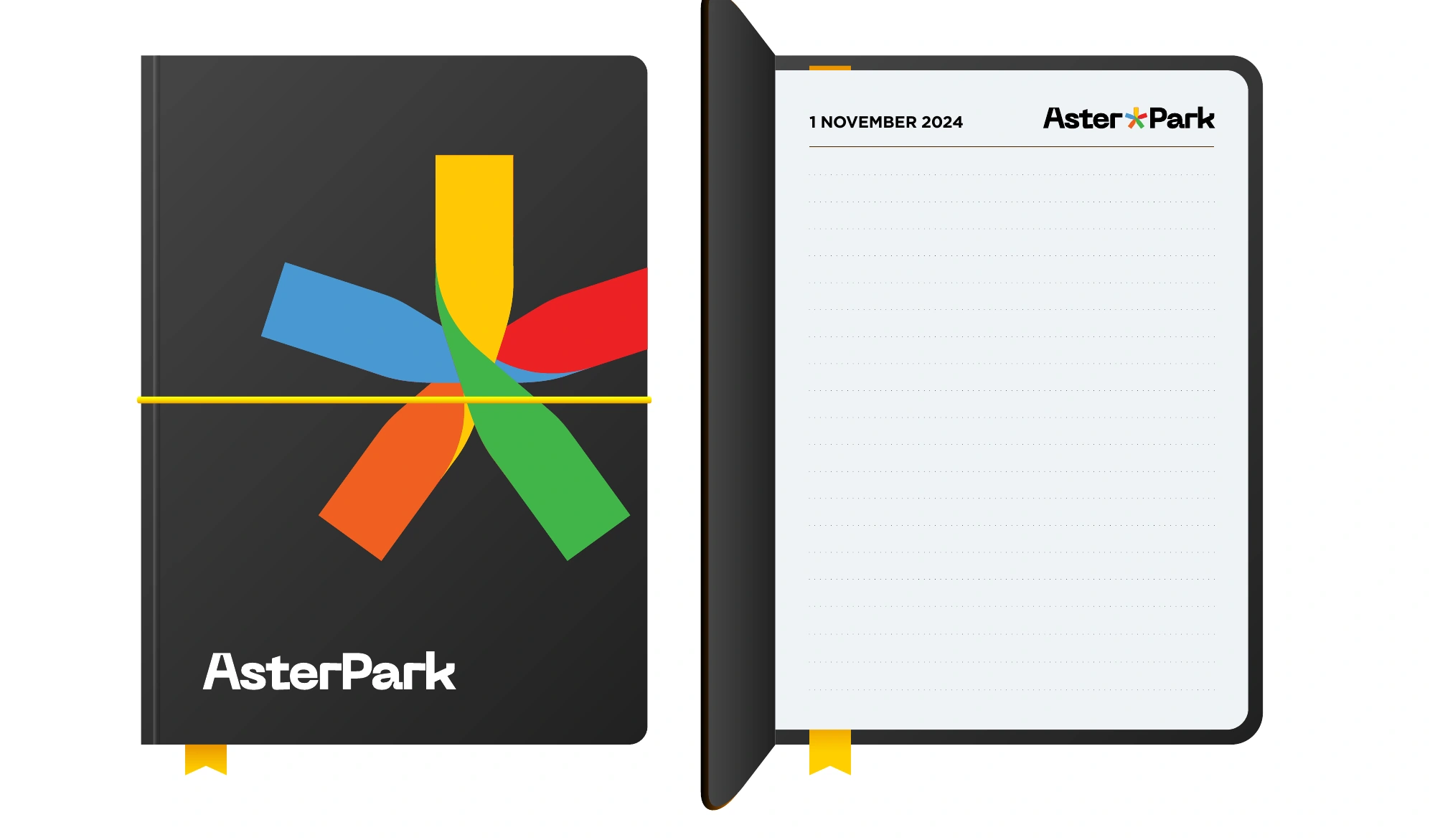 Макет фірмового блокнота Aster Park