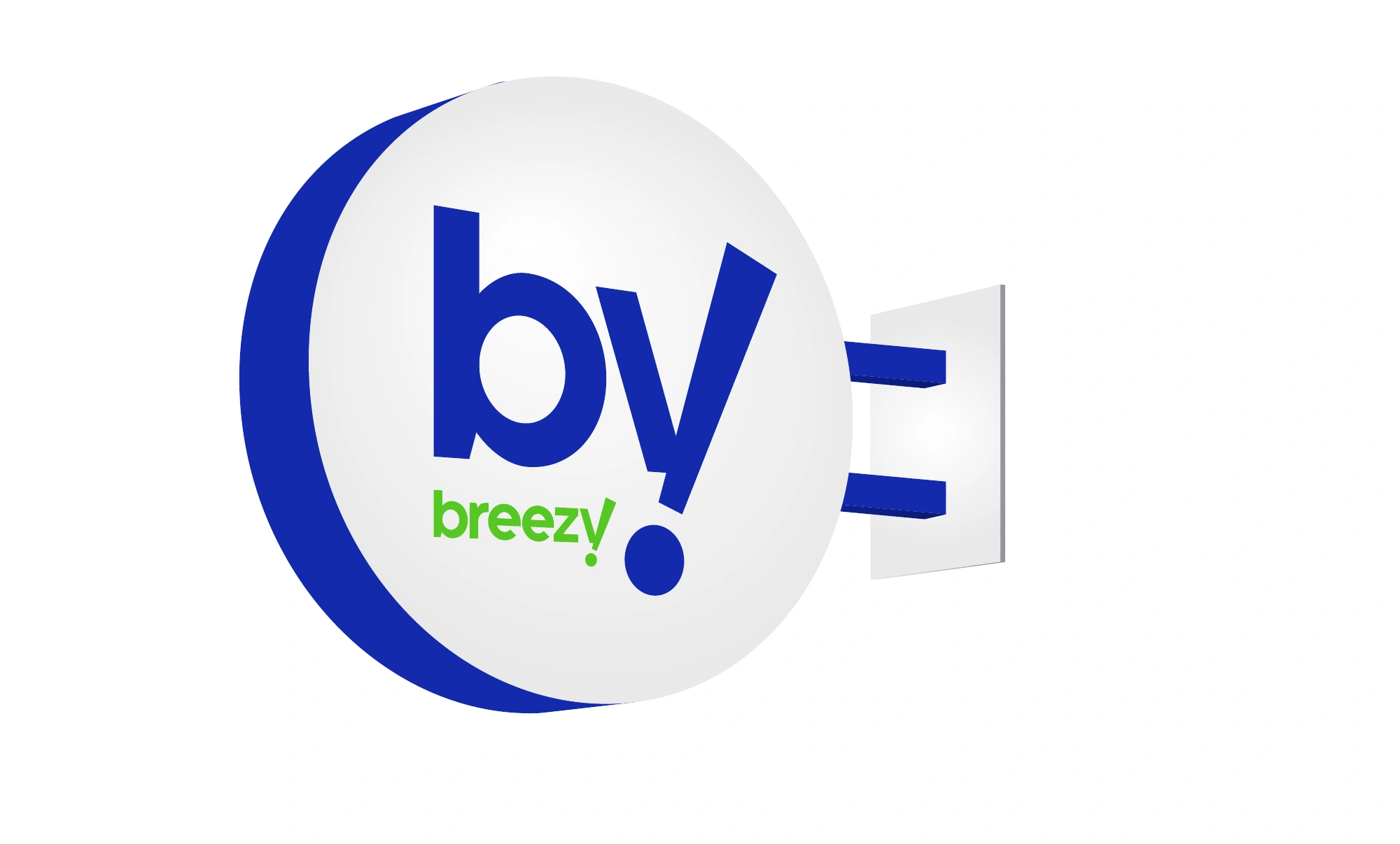 Проєктний макет торцевої вивіски Breezy
