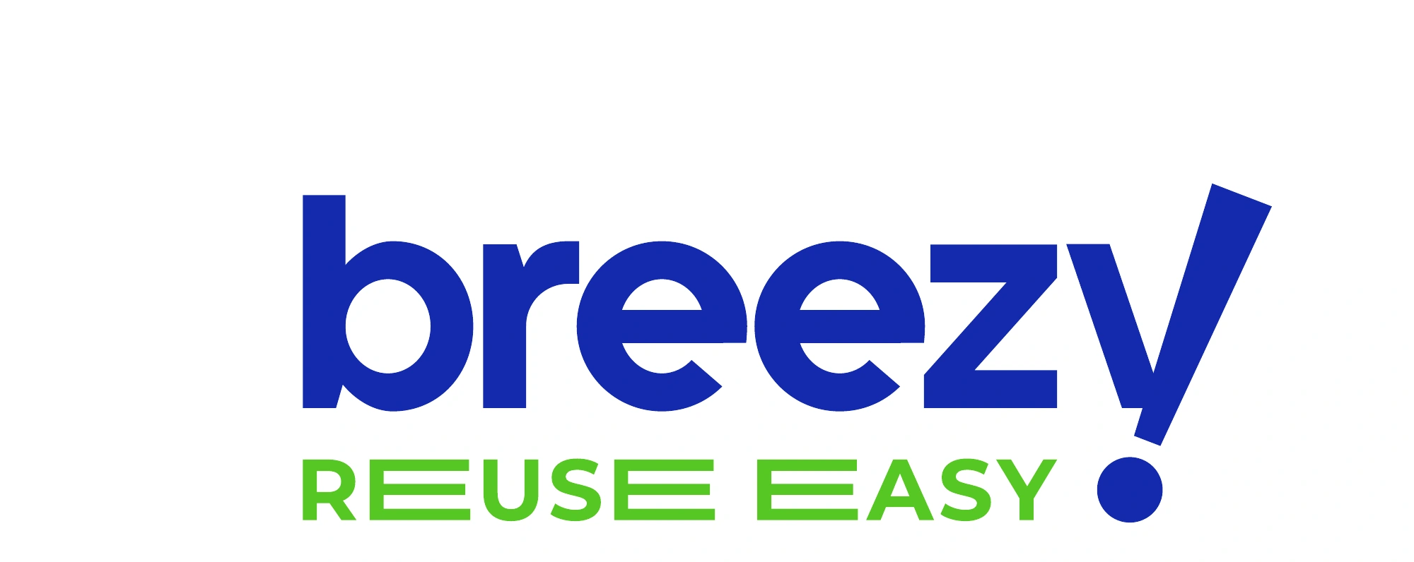 Логотип Breezy з повідомленням Reuse Easy