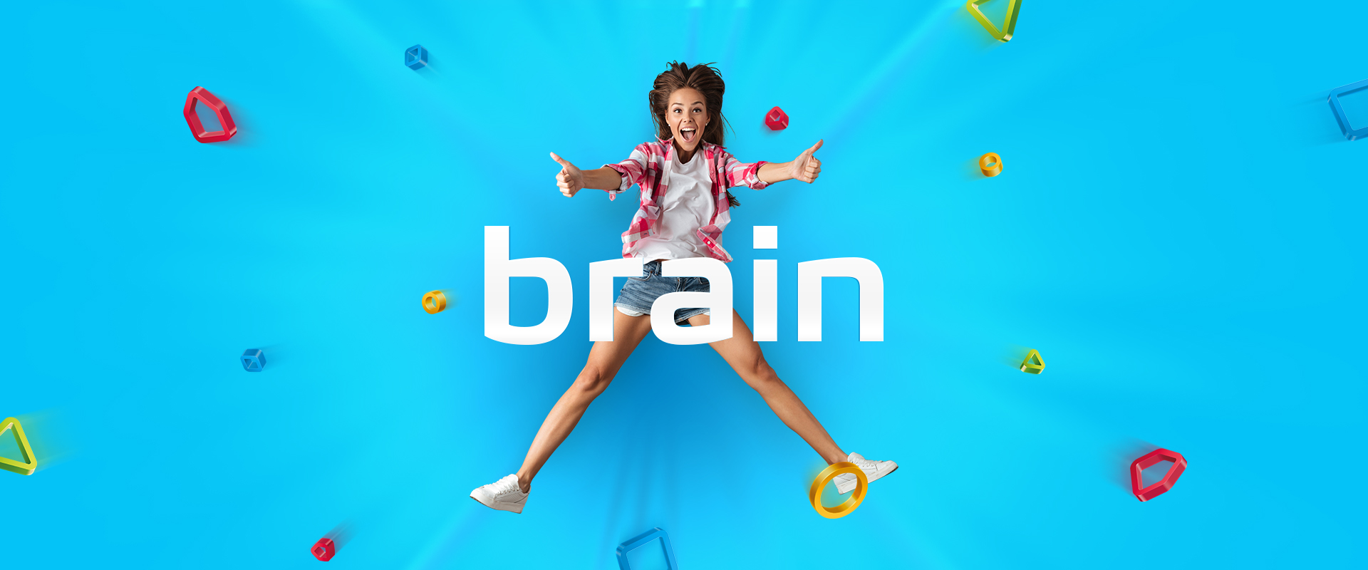 Brain — оновлений образ бренду на блакитному тлі